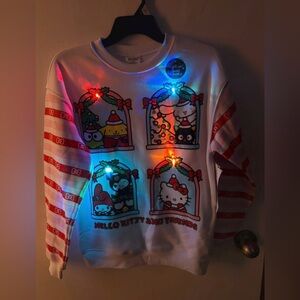 NWT Sanrio Hello Kitty and Friends Light-Up Sweatshirt size L (12-14)